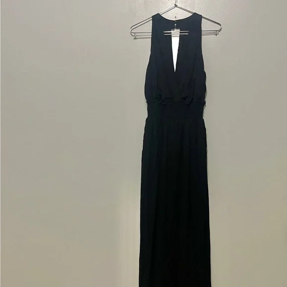 Anthropologie Black Halter Dress - Picture 6 of 8
